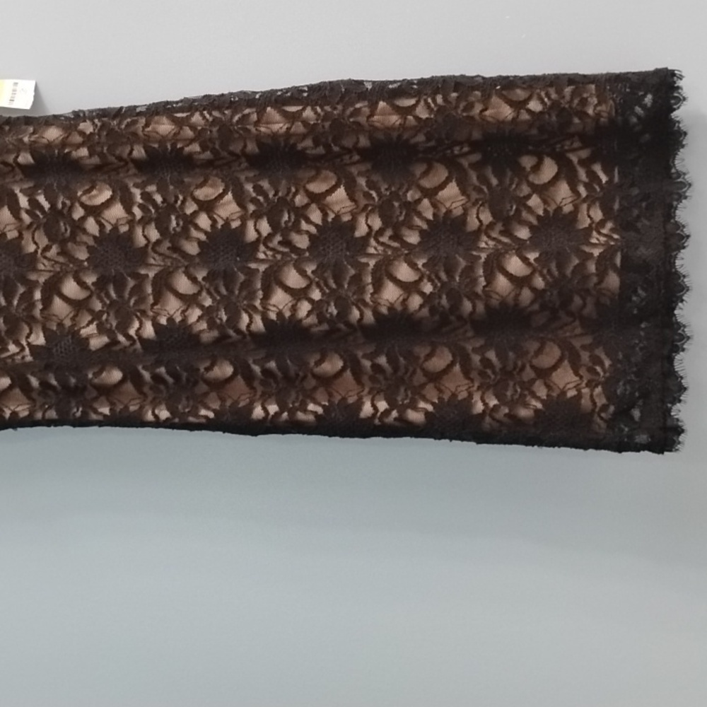 NWT INC International Concepts Black Lace Overlay Size 4 - Picture 4 of 6
